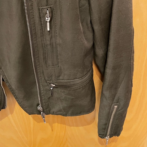 Club Monaco Green Moto Jacket - Picture 8 of 10